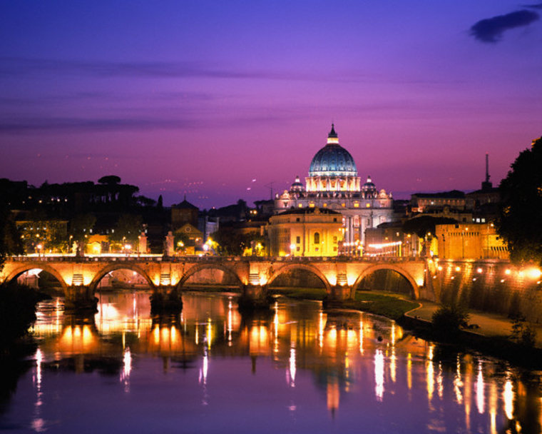 Sant'Angelo Bridge over Tiber River